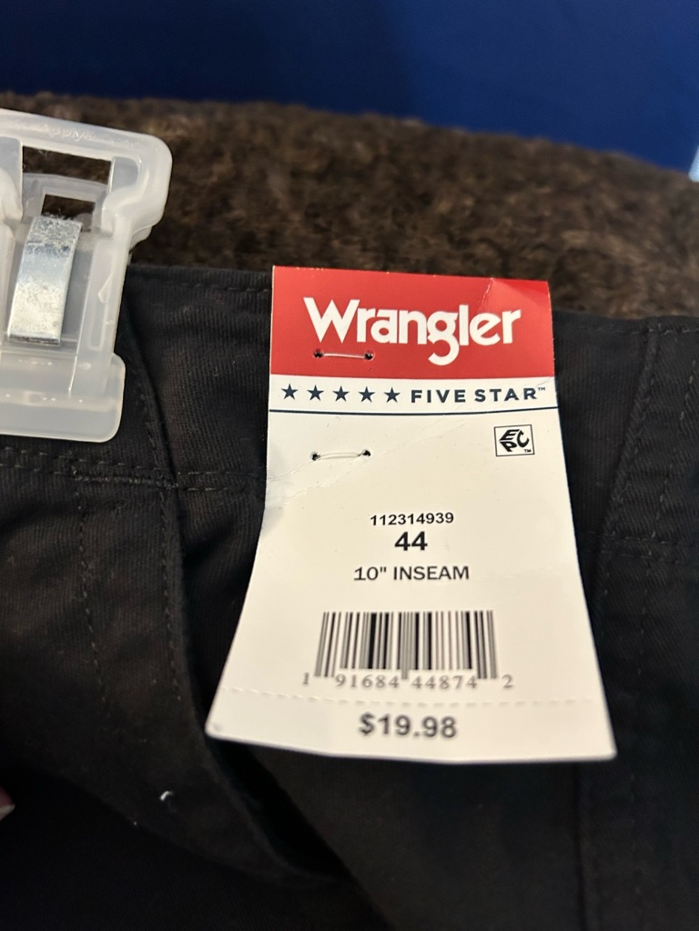 Wrangler Relaxed Fit Black Pants with Tag